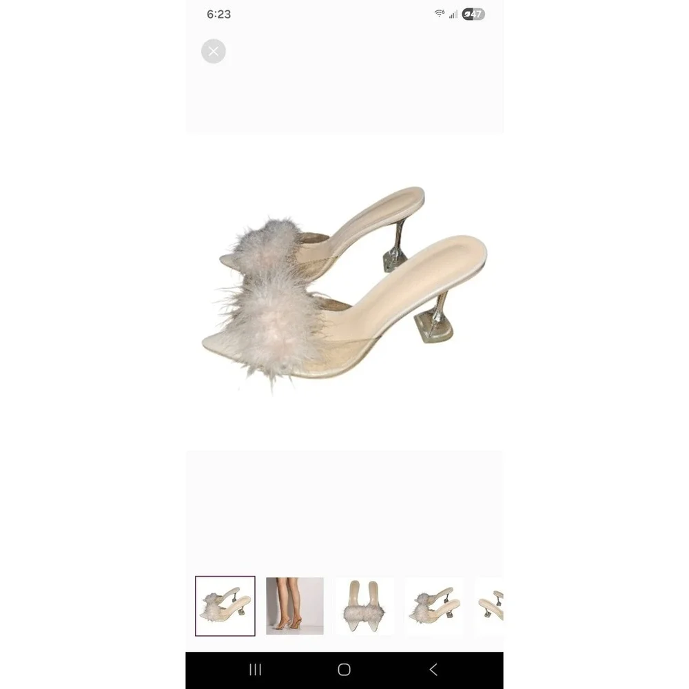 Vintage Europen Leather‎ feather heels